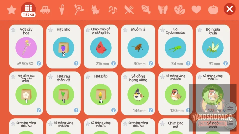 Vợt hoa, 1681kc,	810k tiền sao,	29 vé