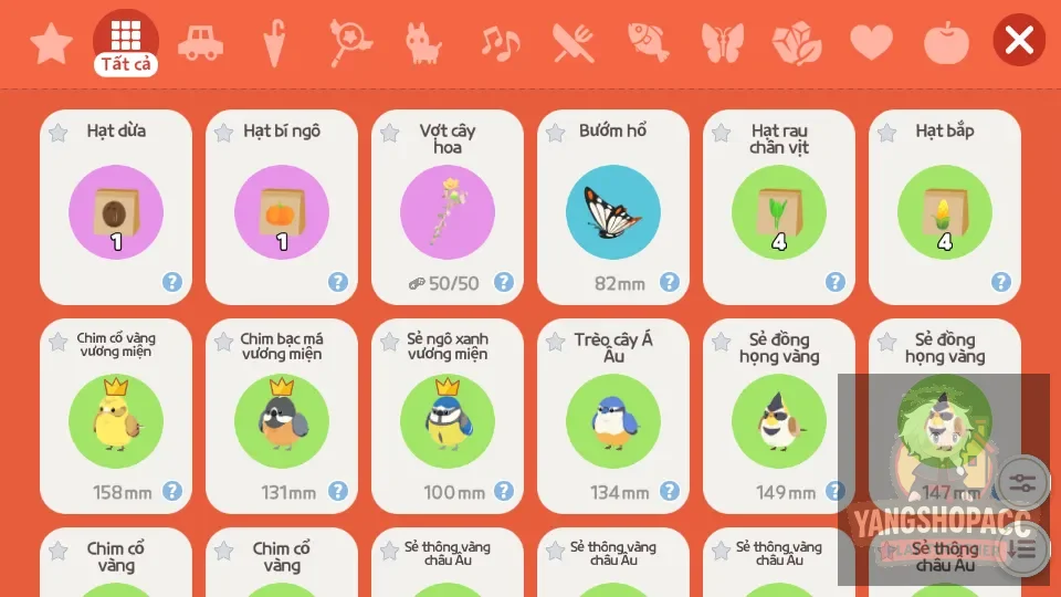 Vợt hoa, 1771kc,	740k tiền sao,	34 vé