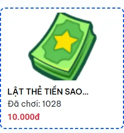 Hướng dẫn chơi Mini game Lật thẻ tiền sao